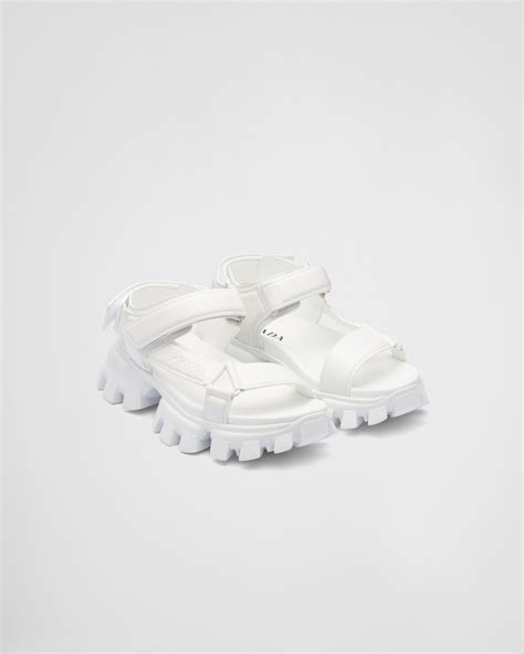 tacchi prada comodi|White Padded nappa leather sport sandals .